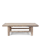 Bleached Solid Wood Hand Carved Coffee Table C60